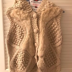Anthropologie knit vest xs